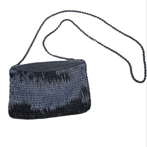 Beaded Black Crossbody Purse